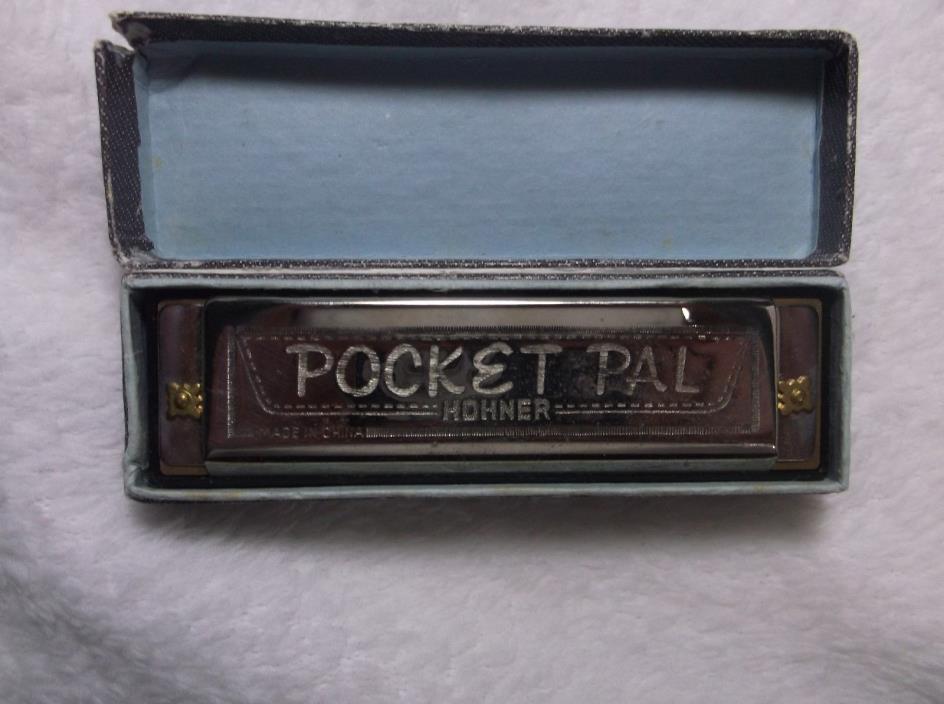 Vintage Hohner Pocket Pal Harmonica With Original Box