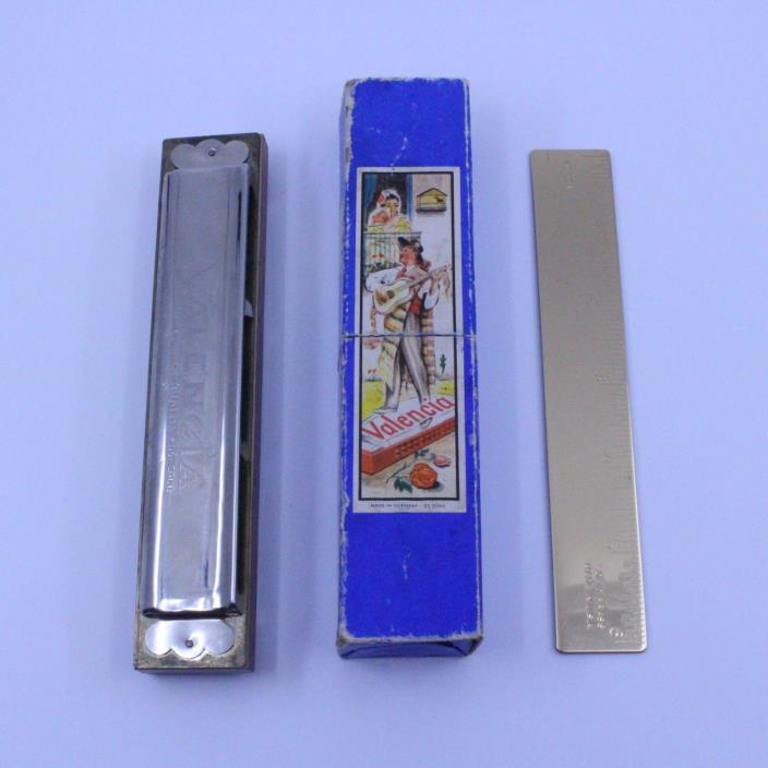 28 Hole Valencia Harmonica w/Box, Made in U.S. occupied Germany 1945-1952