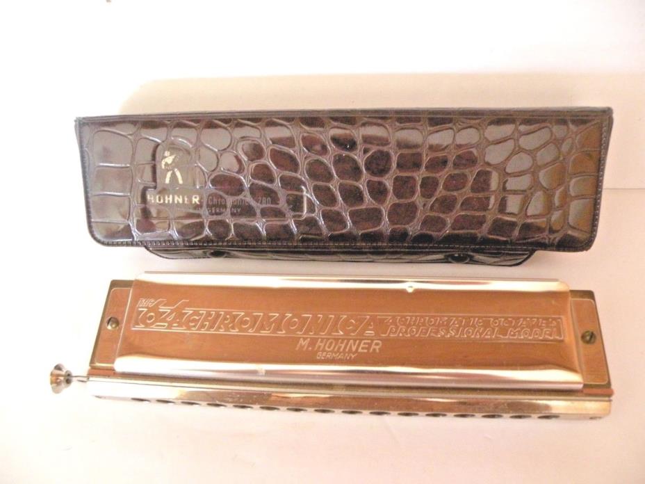 THE 64 CHROMONICA MODEL HOHNER GERMANY 280-C HARMONICA OR MOUTH ORGAN & CASE