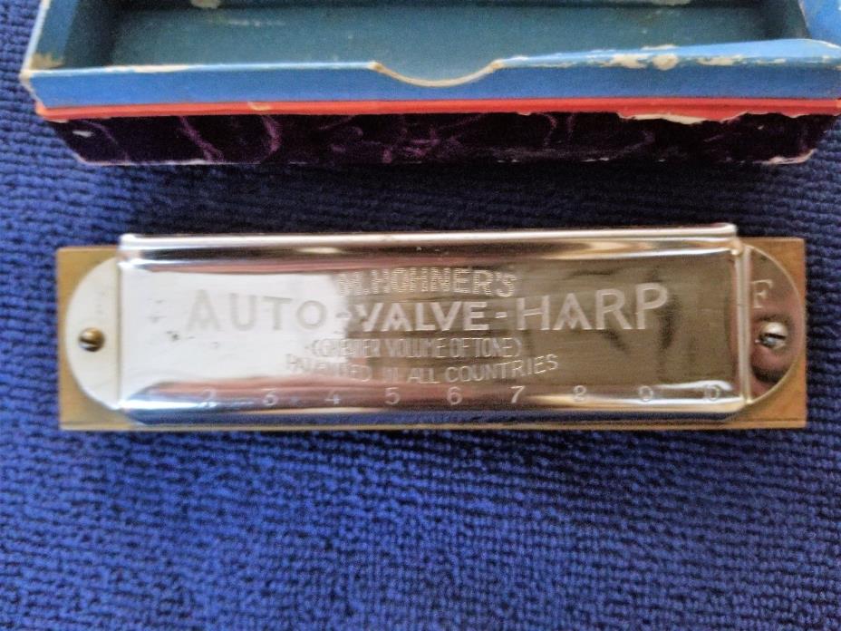 Vintage Hohner Auto Valve Harp Organ Key: F