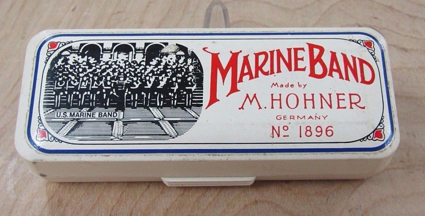 Marine Band Harmonica by M.Hohner No 1896 Made Germany Key of 