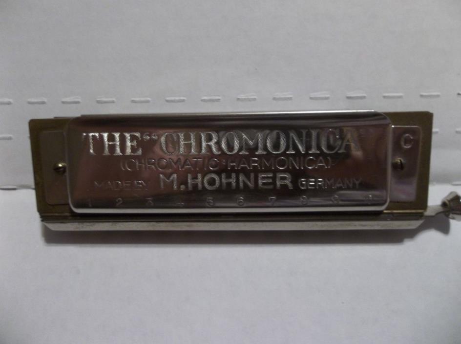 M. HOHNER*CHOMONICA-HARMONICA*CHROMATIC HARMONICA*GERMANY*