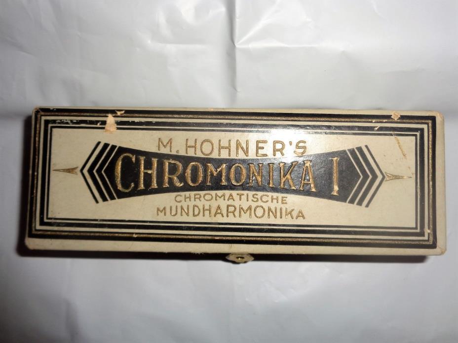 Vintage M. Hohner Chromonika I Harmonica in original box