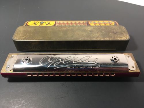 RARE Hohner Opera Harmonica Key 'C' Original Metal Case Made in West-Germany