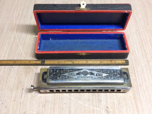 Vintage Super Chromonica M. Hohner  Chromatic Harmonica With Original Box “C”