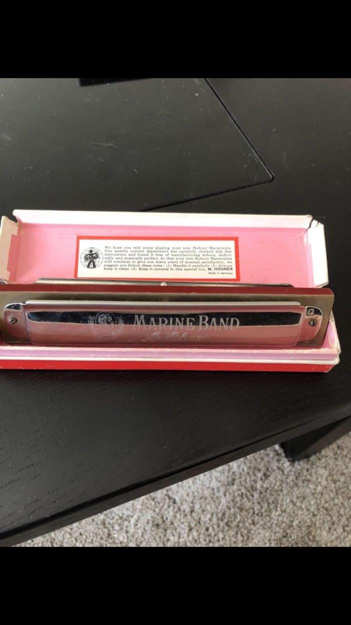 Vintage Harmonica,Hohner,Marine Band 1896,Pre War Excellence,Key C