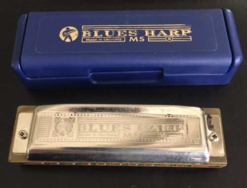 Vintage Hohner Blues Harp Harmonica with Case — Key Of D— Germany