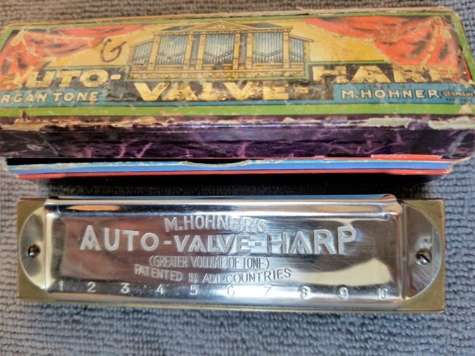 Vintage Hohner Auto Valve Harp Organ Key: G