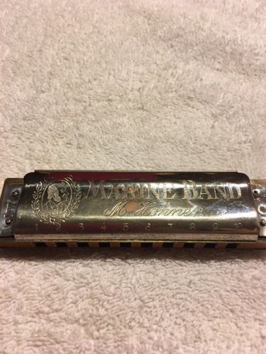 Vintage Harmonica M Hohner Marine Band Germany US Zone