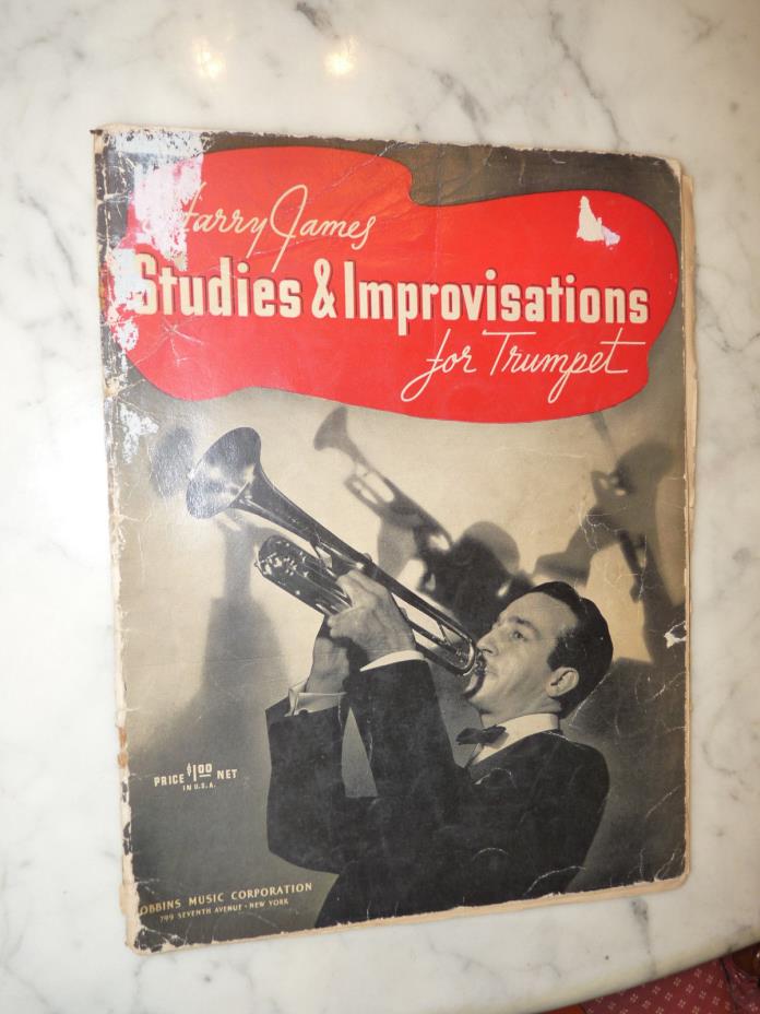 Vintage 1939 Harry James Studies & Improvisations For Trumpet Music method Book
