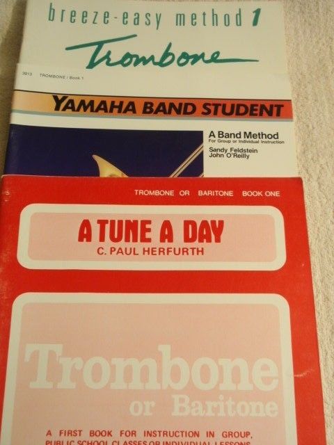 Lot of 3 TROMBONE Music Instruction Books - NEW