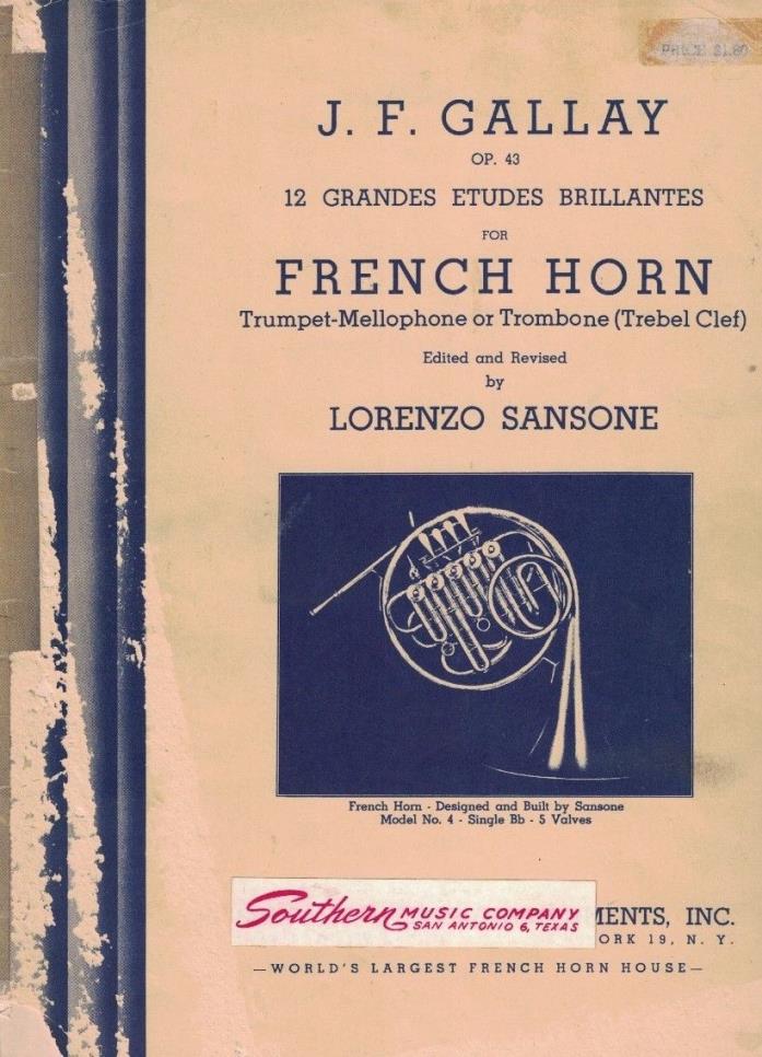 Gallay Opus 43 - 12 Grandes Etudes Brillantes for French Horn - Lorenzo Sansone