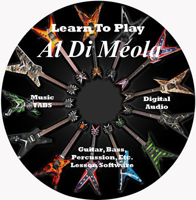 Al Di Meola 52 Guitar Tabs Software Lesson CD + 12 Backing Tracks + BONUS