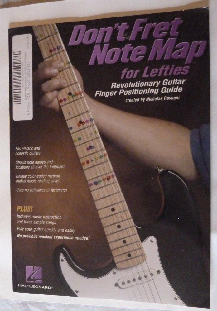 Don't Fret Note Map for Lefties Left Handed Guitar Hal Leonard Book NEW