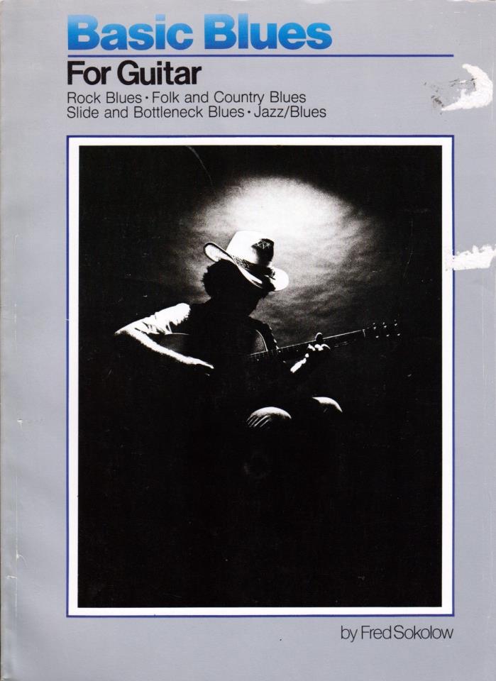 BASIC BLUES for Guitar by Fred Sokolow w/soundsheets EXC