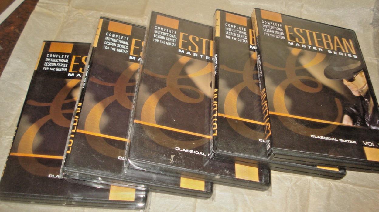 Esteban Classical GUITAR LESSONS Master Series Vol 1-5 Instructional Lesson DVD