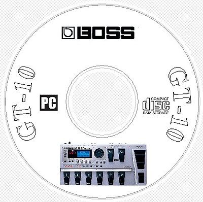 Boss GT-10 Sounds Patch Library, Manual, MIDI Software & Editors CD .. GT10