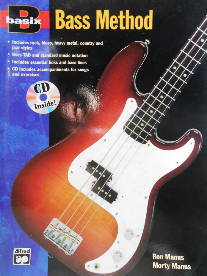 Bass Method Basix Ron Manus Morty Manus 1996 Paperback Alfred Publishing CD