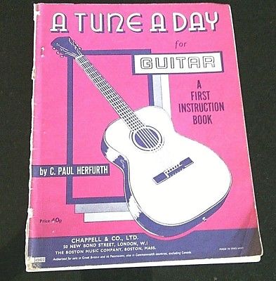 A Tune A Day Guitar Book Music First Instruction Learning Students Course Play