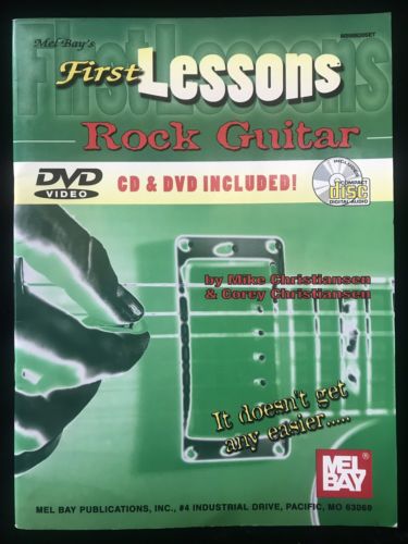 FIRST LESSONS BEGINNER ROCK GUITAR BOOK DVD CD SET Brand New
