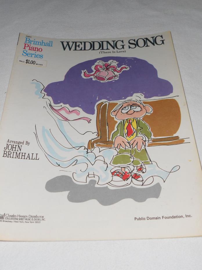 1971 sheet music  Wedding Song