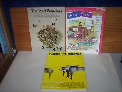 Classics to Moderns Intermediate + Joy of Sonatinas & Group Piano 3 Music Books