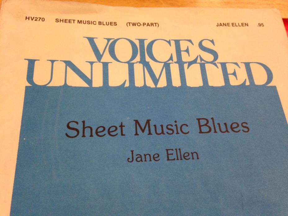 Lot 4 Copies SHEET MUSIC BLUES Two-Part Chorus Choir Music School Chorus