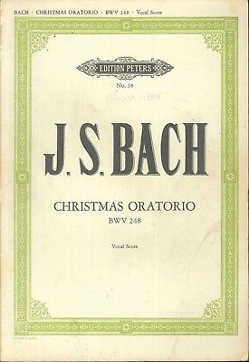 Bach Christmas Oratorio Vocal Score Edition Peters BWV 248 Rosler