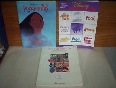 The Disney Collection from Movies & Movie Fun Piano Pocahontas 3 Music Book Lot