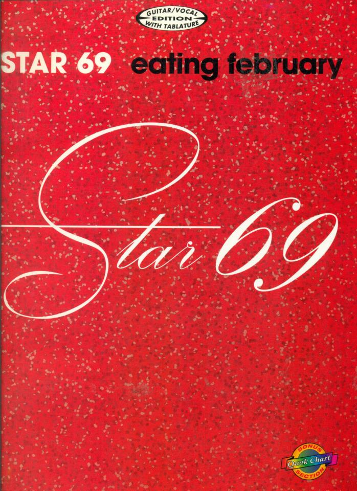STAR 69 songbook EATING FEBRUARY Guitar vocal tab tablature Julie Daniels 1997