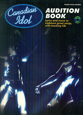 Canadian Idol Audition songbook  Cd Backing Tracks Music Lyrics Piano Guitar