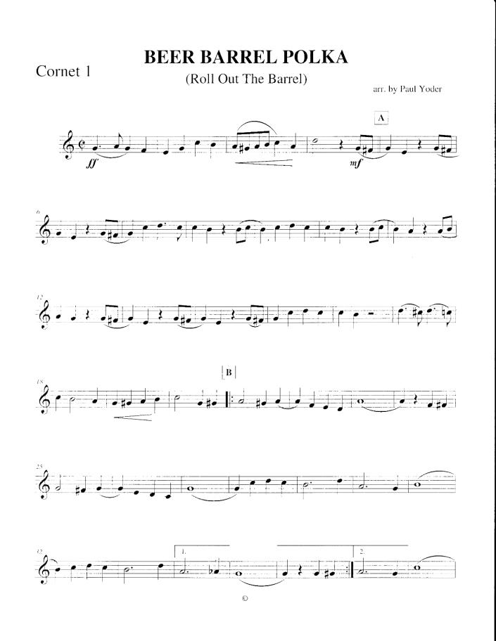 Beer Barrel Polka Brass Quintet Oktoberfest Sheet Music