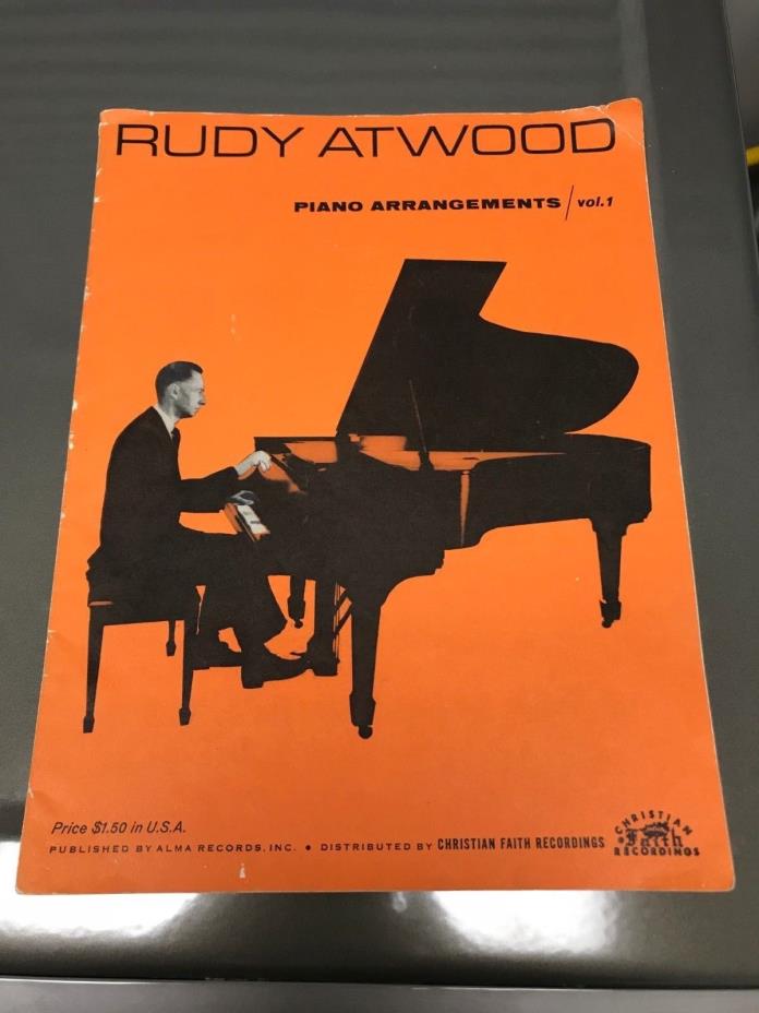 1961 vintage Rudy Atwood Piano Songbook Sheet Music volume #1