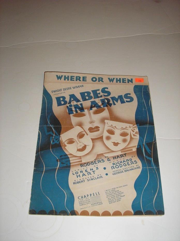 VINTAGE SHEET MUSIC, BABES IN ARMS, CHAPPELL & CO., INC.