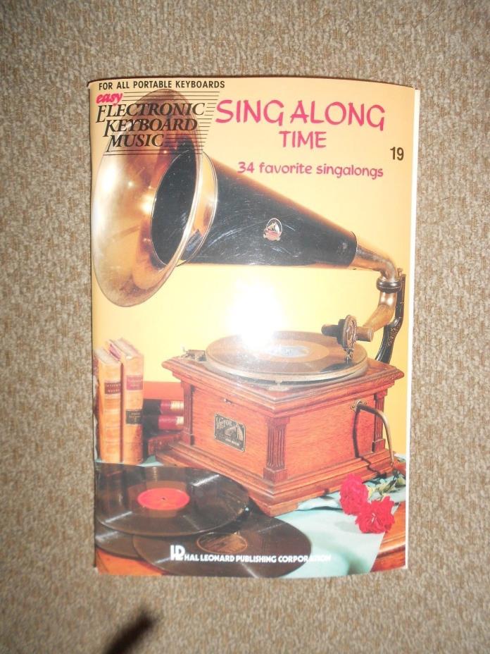 SING ALONG TIME-EASY ELECTRONIC KEYBOARD MUSIC BOOK-34 FAVORITE SINGALONGS-GREAT