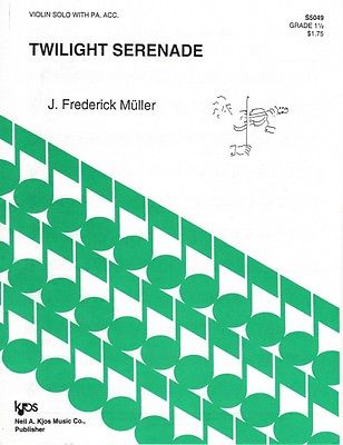 Twilight Serenade Beginning Violin Solo With Piano Accompaniment GR 1 1/2 New