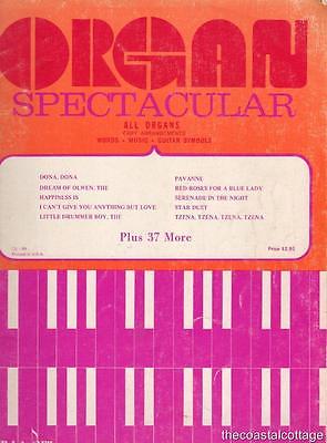 Organ Spectacular Sheet Music All ORGANS Easy With Guitar Symbols '20s - '60s