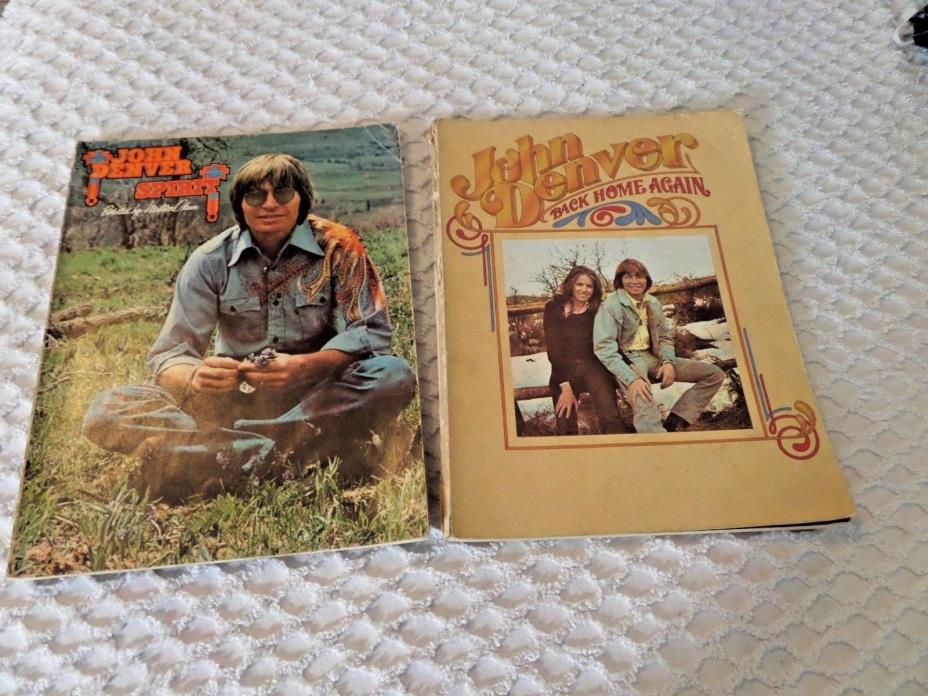 2 Vintage John Denver Songbooks Back Home Again & Spirit 1974 & 1976