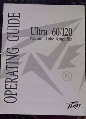 Peavy Ultra 120 Ultra 60 Operating Guide VNT