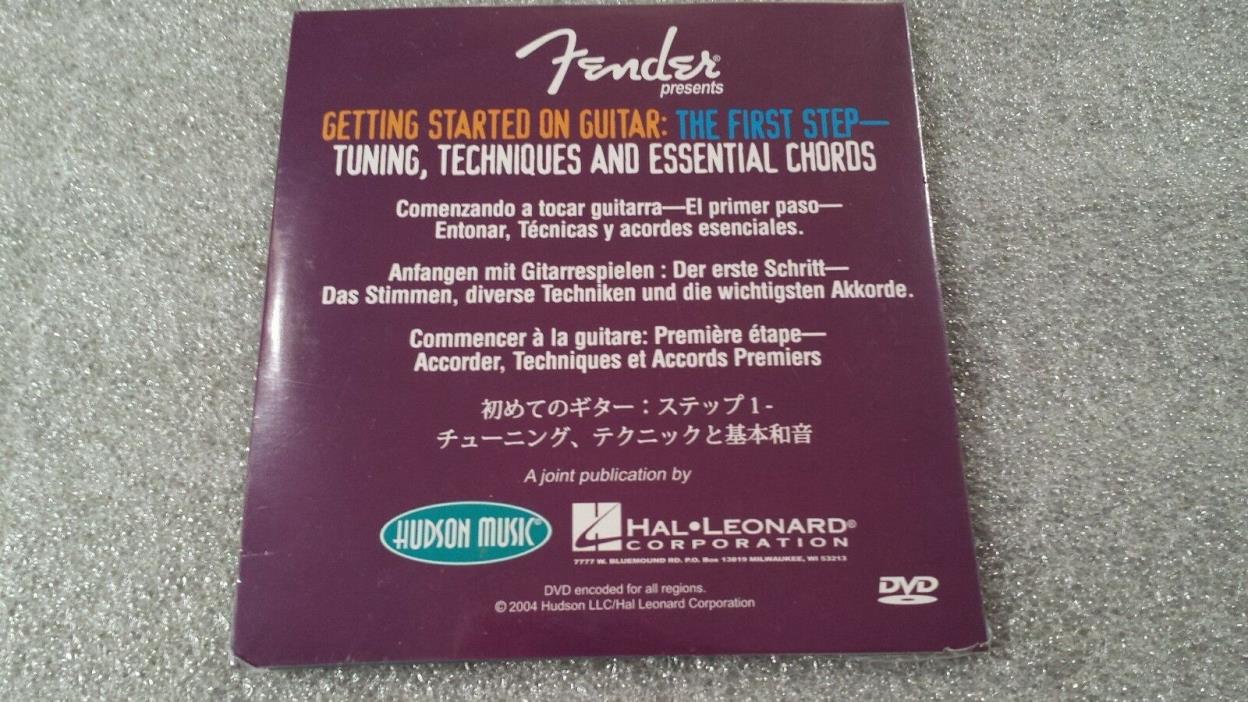 DVD FENDER PRESENTS GETTING STARTED ON GUITAR: THE FIRST STEP NEW AND SEALED