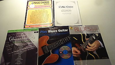 MUSIC GUITAR Books Lot 5 BLUES Celtic Magic Cords Contemporary Christian