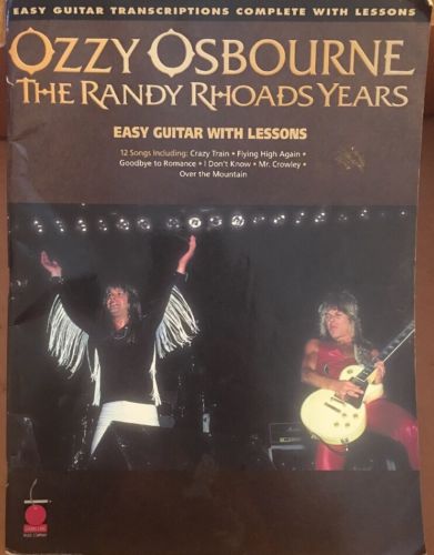 Ozzy Osbourne The Randy Rhoads Years Easy Guitar With Lessons Paperback 2002