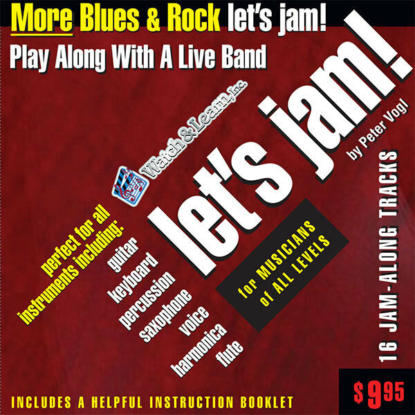 Watch and Learn lets jam More Blues and Rock all levels  Cd and booklet. New