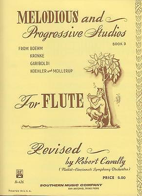 Melodious & Progressive Studies Flute Sheet Music Instruction & Exercise Book #3