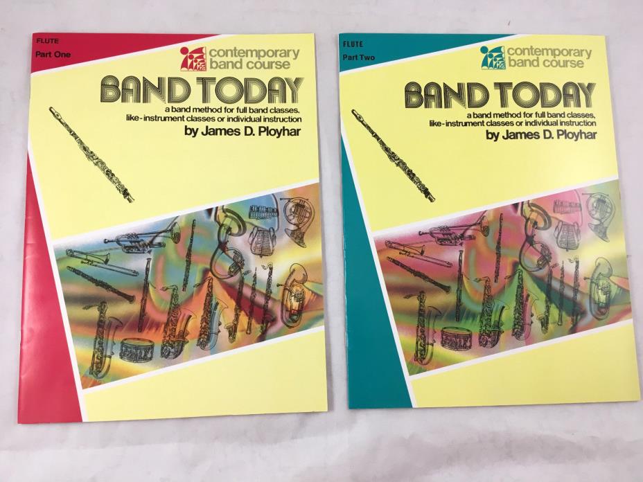 Flute- Band Today- Lesson Books. 2 Book Series.New Old Stock. Sheet Music Method