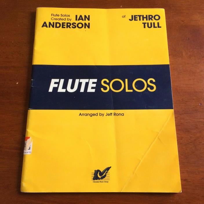 Jethro Tull Flute Solos Songbook Ian Anderson Book Arranged by Jeff Rona
