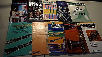 MUSIC CLARINET Lot 10 Lesson Books CDs SOLOS Classics Super Gold Essential