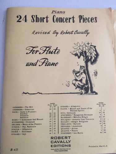 24 Short Concert Pieces for Flute and Piano