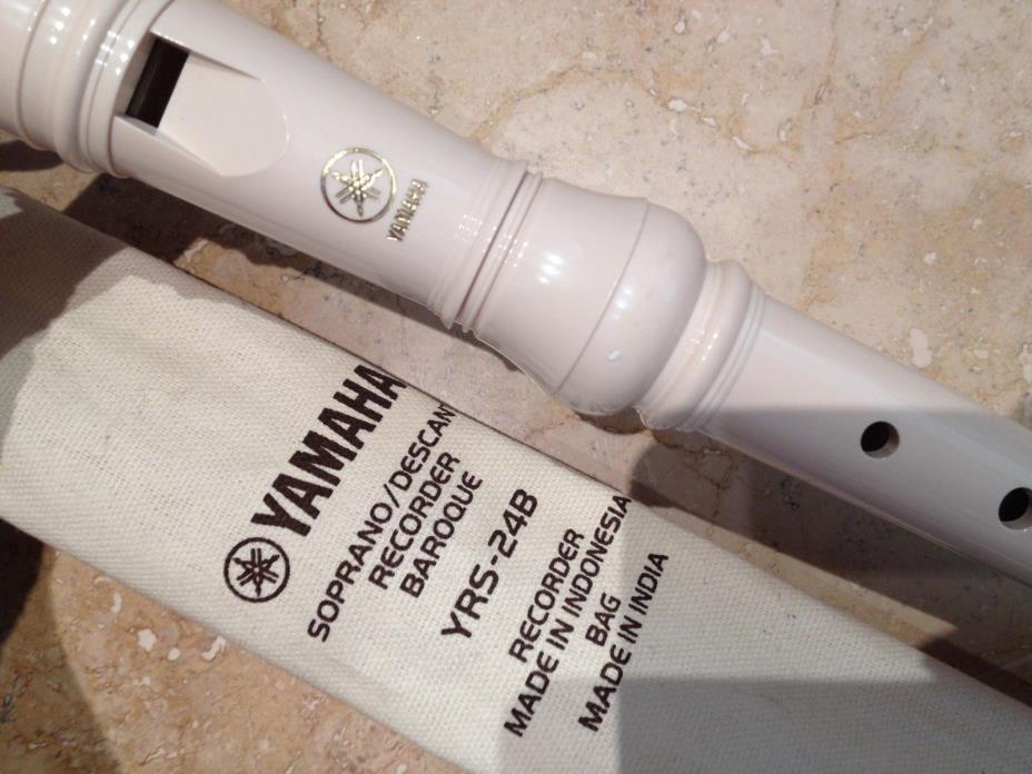 YAMAHA SOPRANO YRS 24B RECORDER FLUTE IVORY COLOR NEW