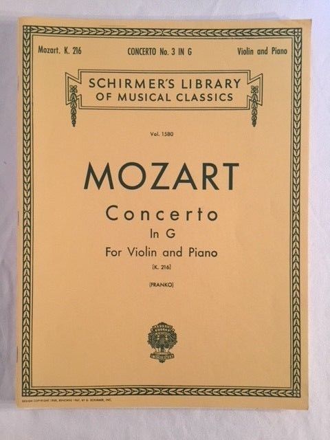 Mozart Violin Concerto in G K216